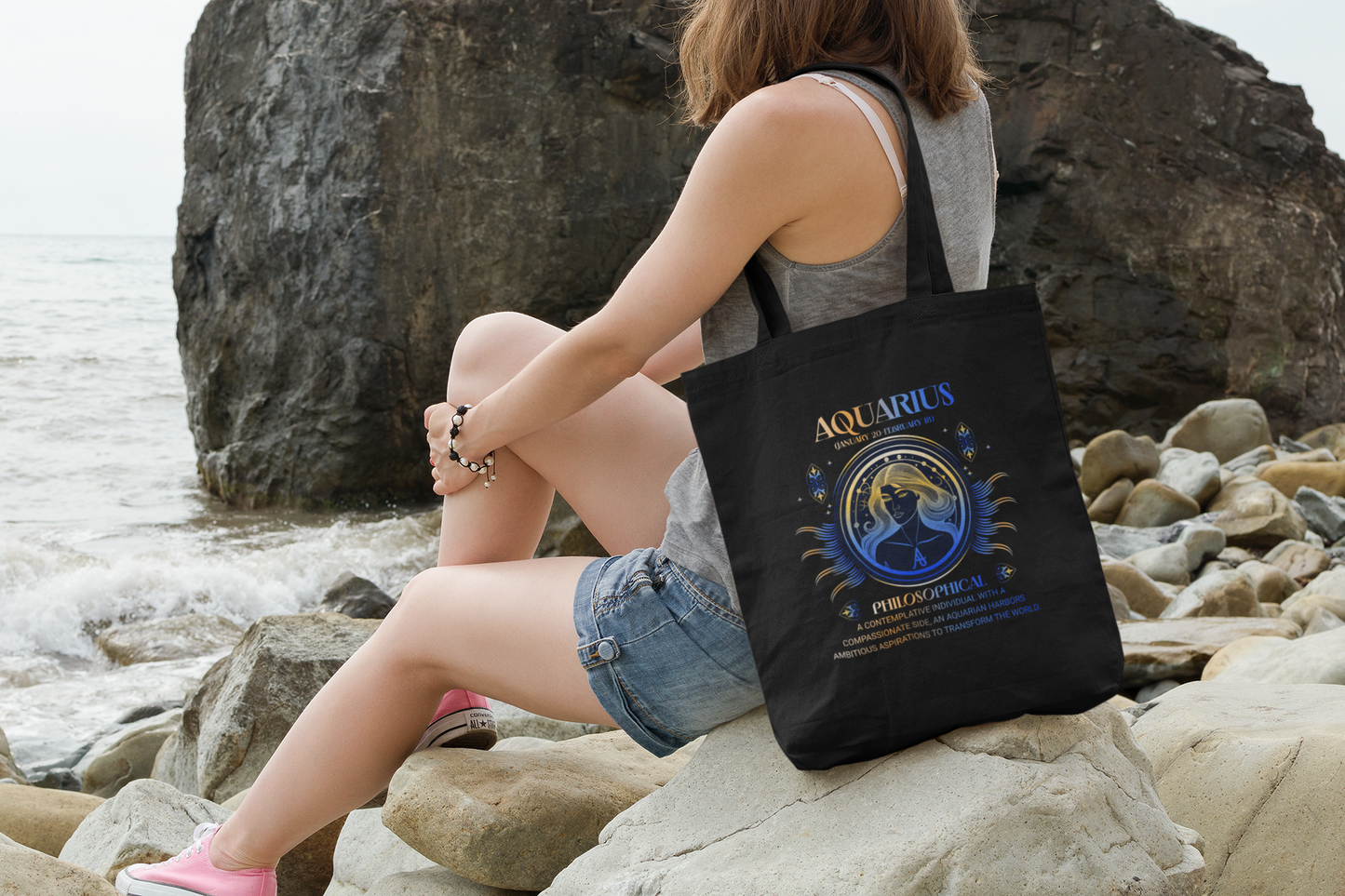 Aquarius / Zodiac Sign Tote Bag
